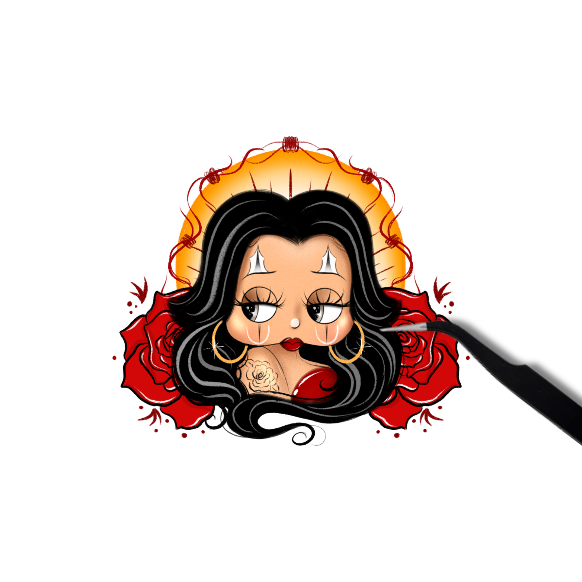 Chicana Betty sticker