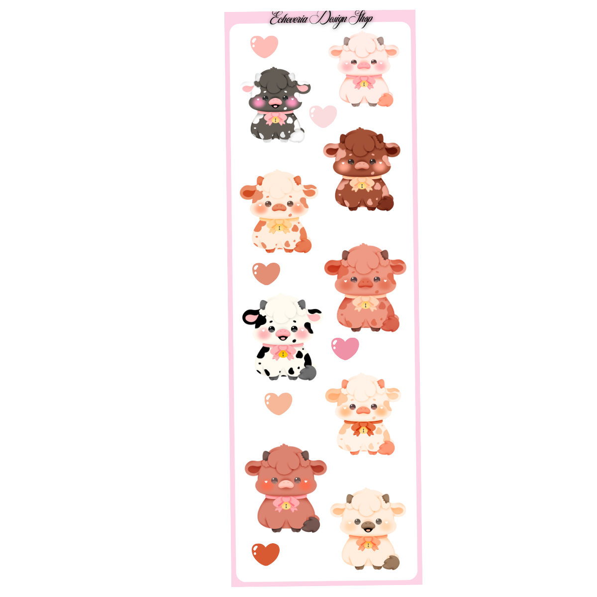 Cows Sticker Mini Sticker Sheet