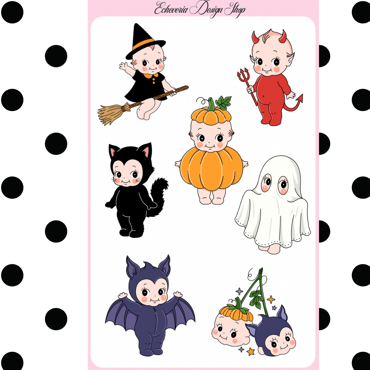 Halloween Kewpie Sticker Sheet