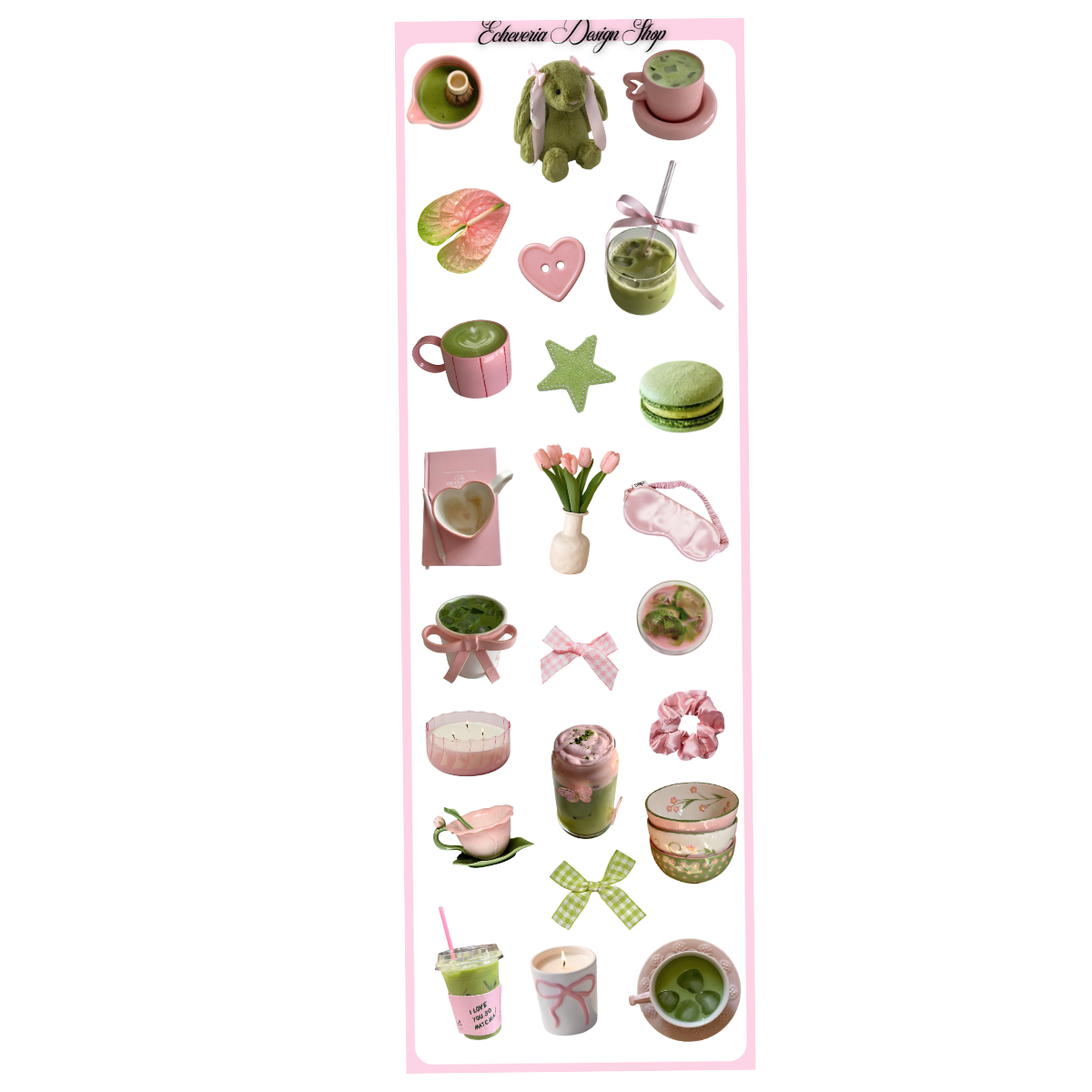 Pink Matcha Mini Sticker Sheet
