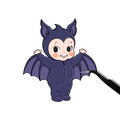 Bat Kewpie Sticker