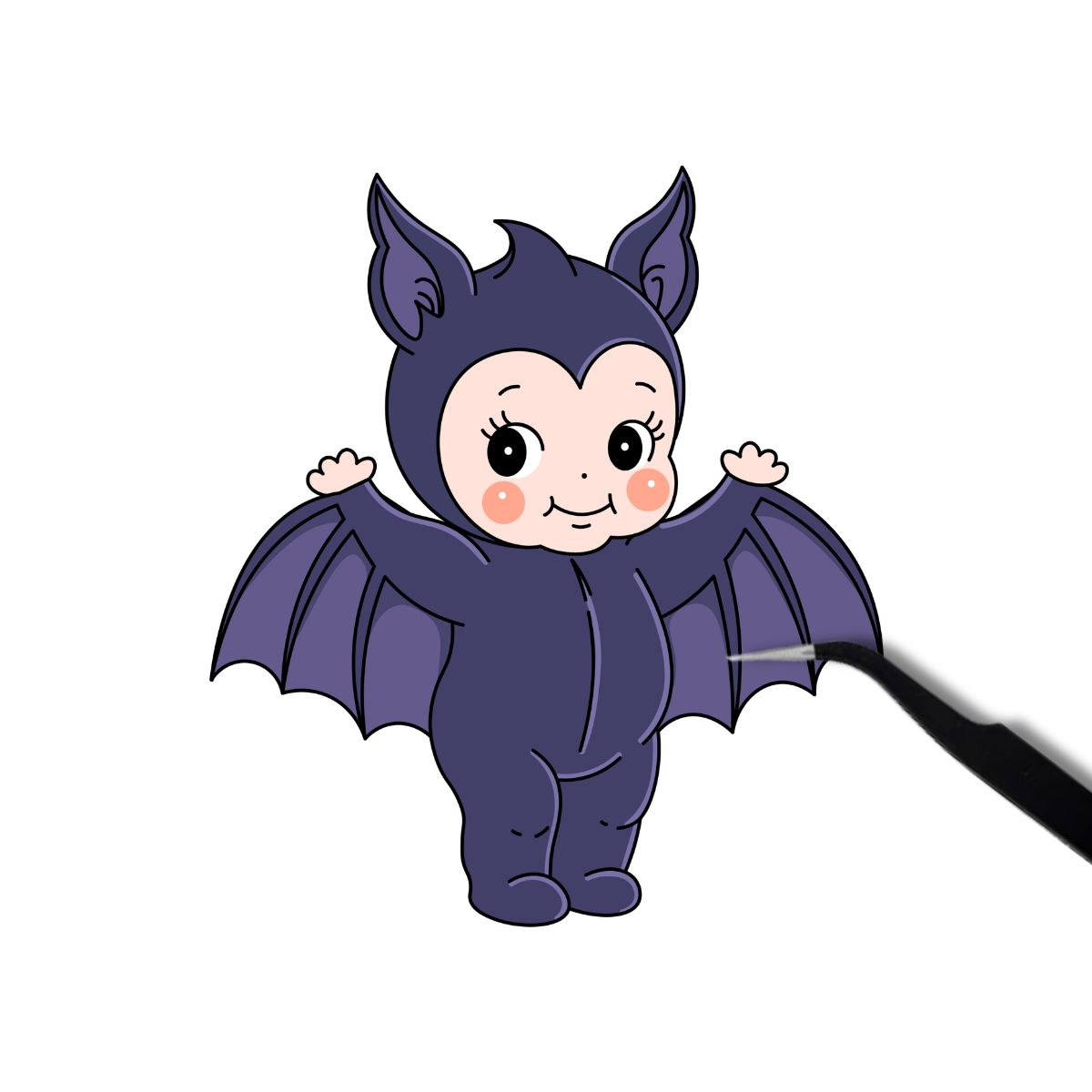 Bat Kewpie Sticker