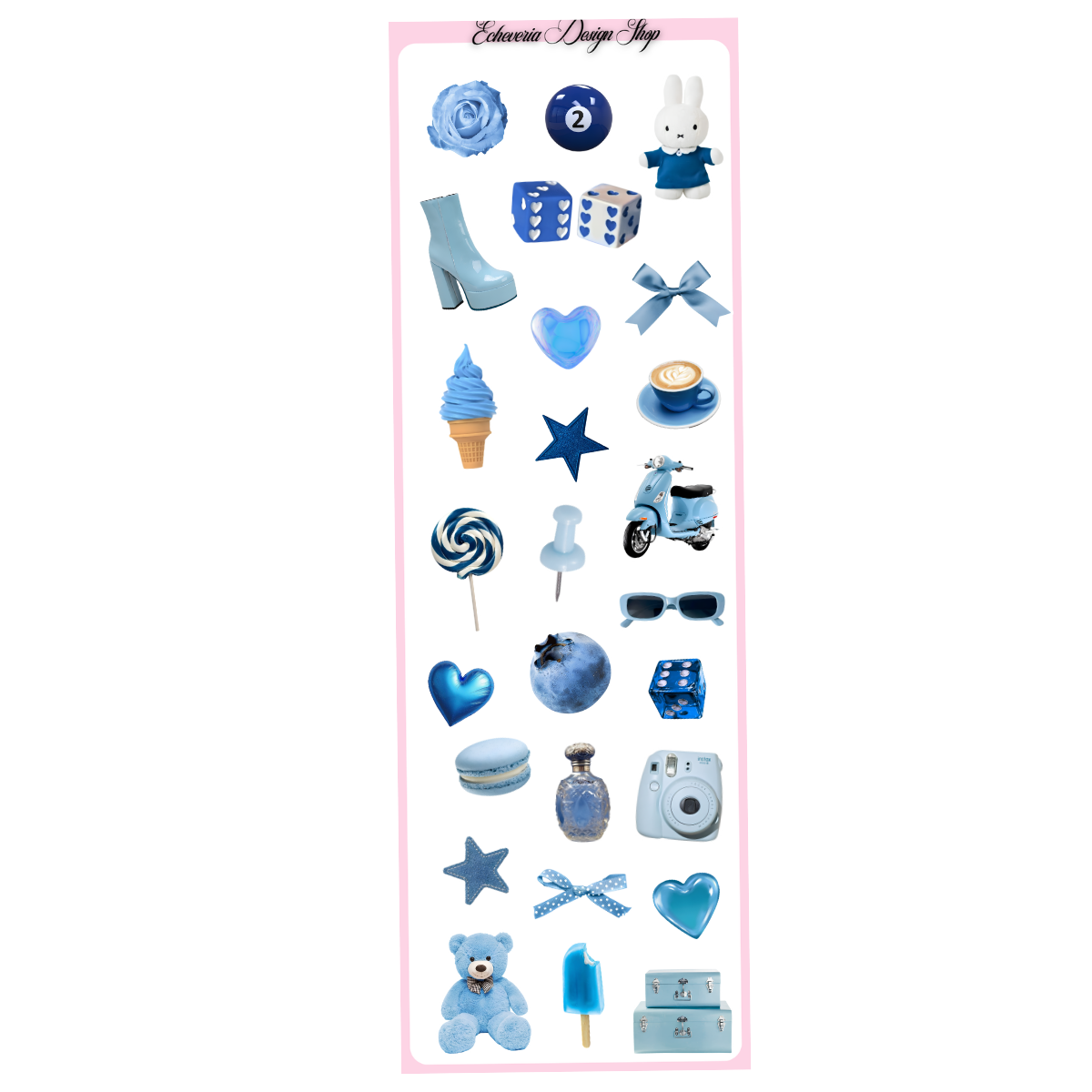Blue Elements Mini Sticker Sheet