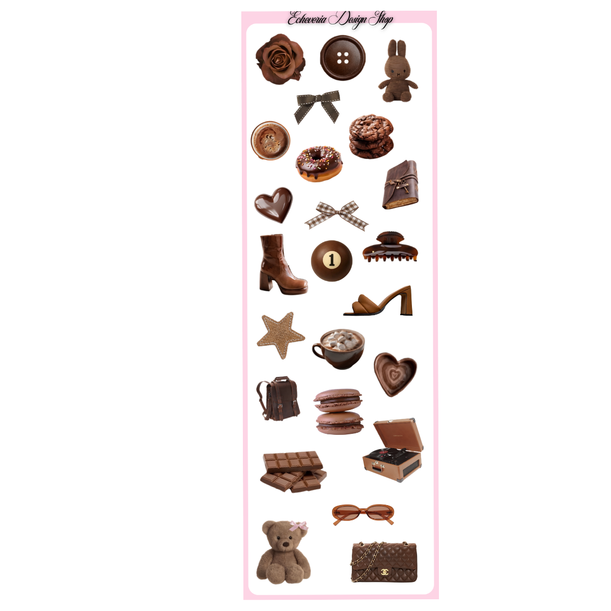 Brown Elements Mini Sticker Sheet
