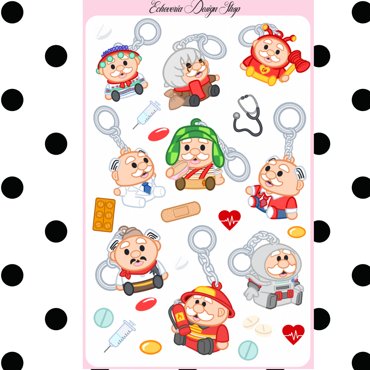 Dr.Simi Keychain Sticker Sheet