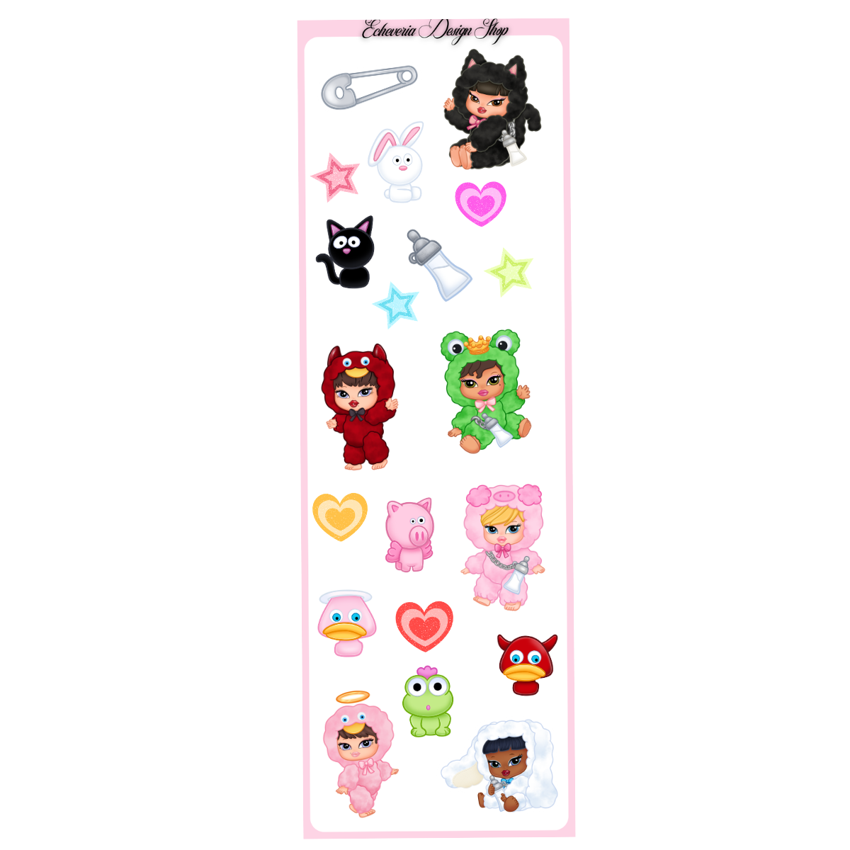 Bratziez Mini Sticker Sheet