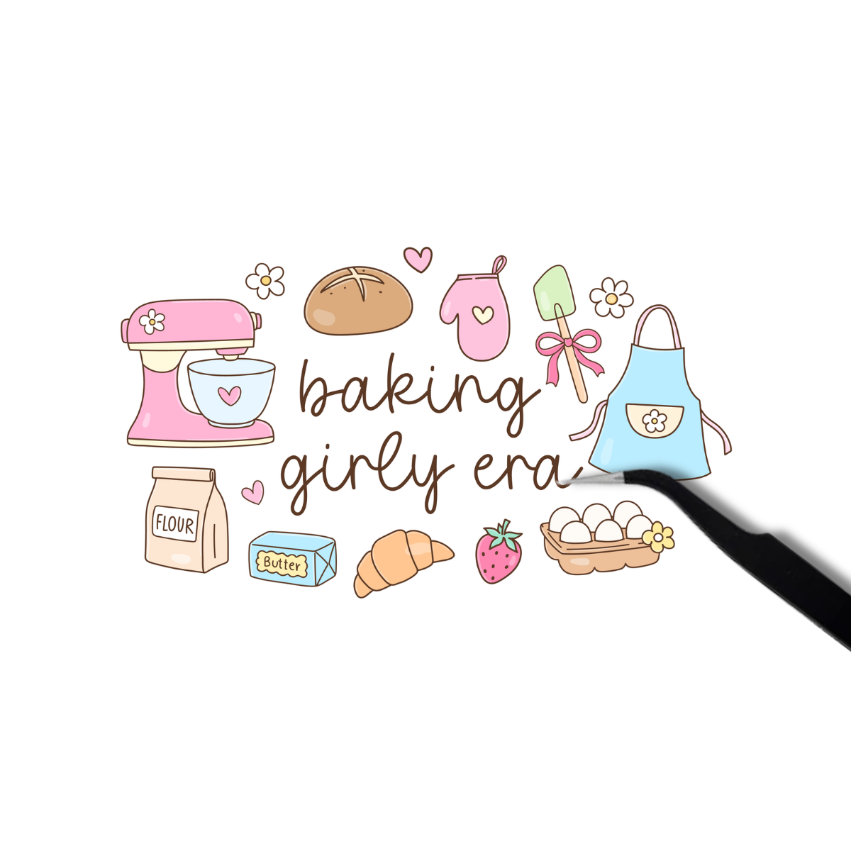 Baking girly era sticker