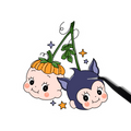 Kewpie Head Sticker