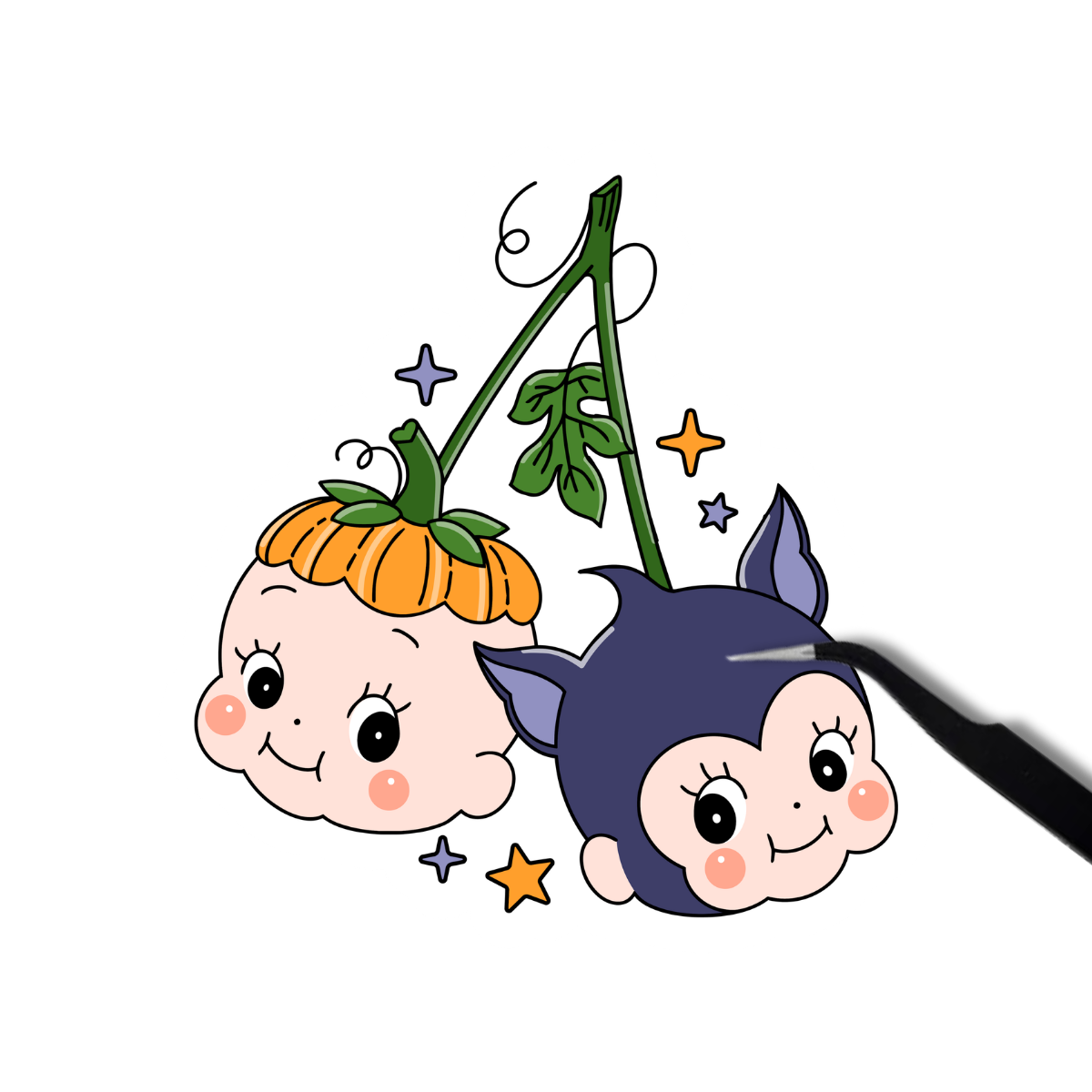 Kewpie Head Sticker