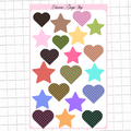 Gingham Heart/Star Sticker Sheet