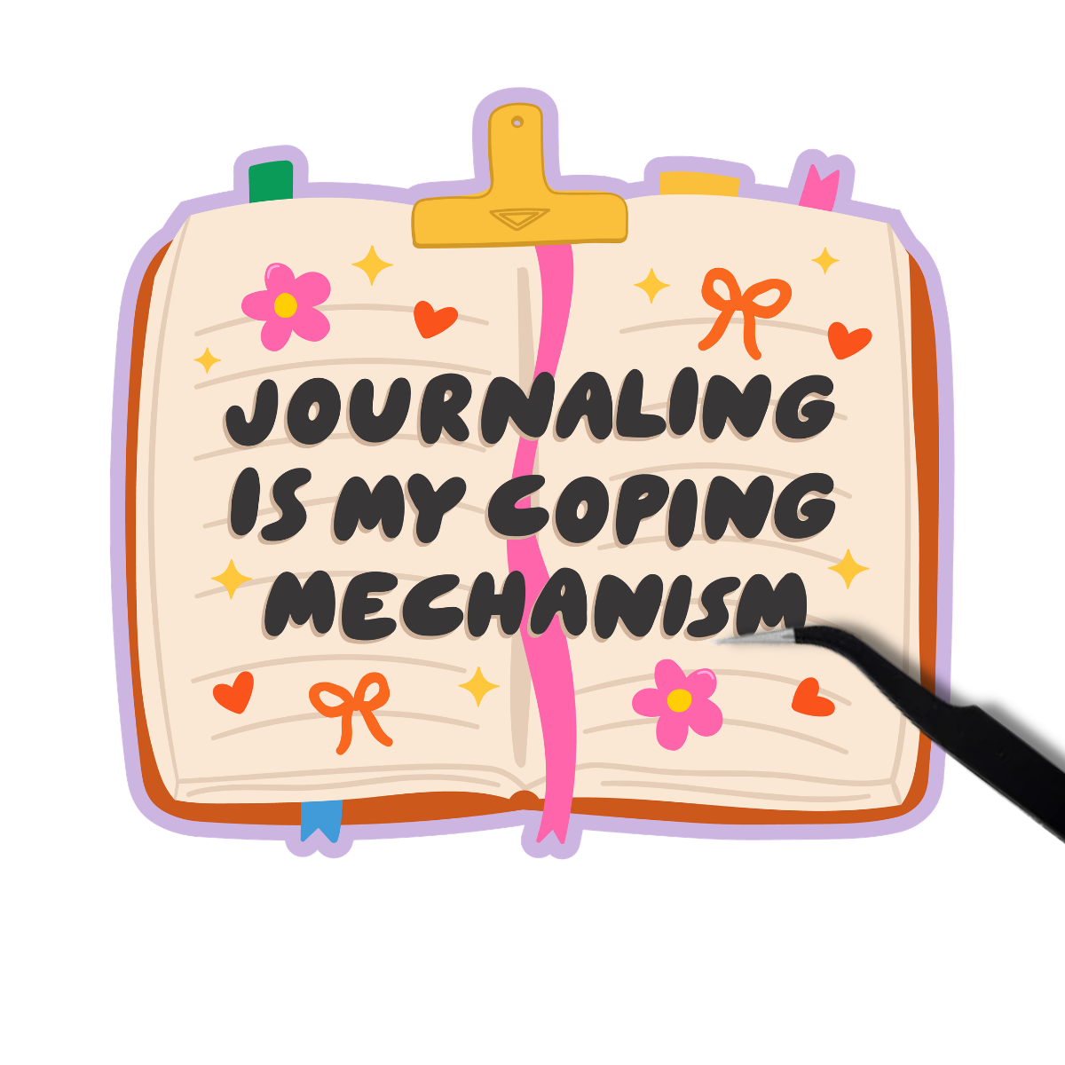 Journaling is my coping mechanism sticker