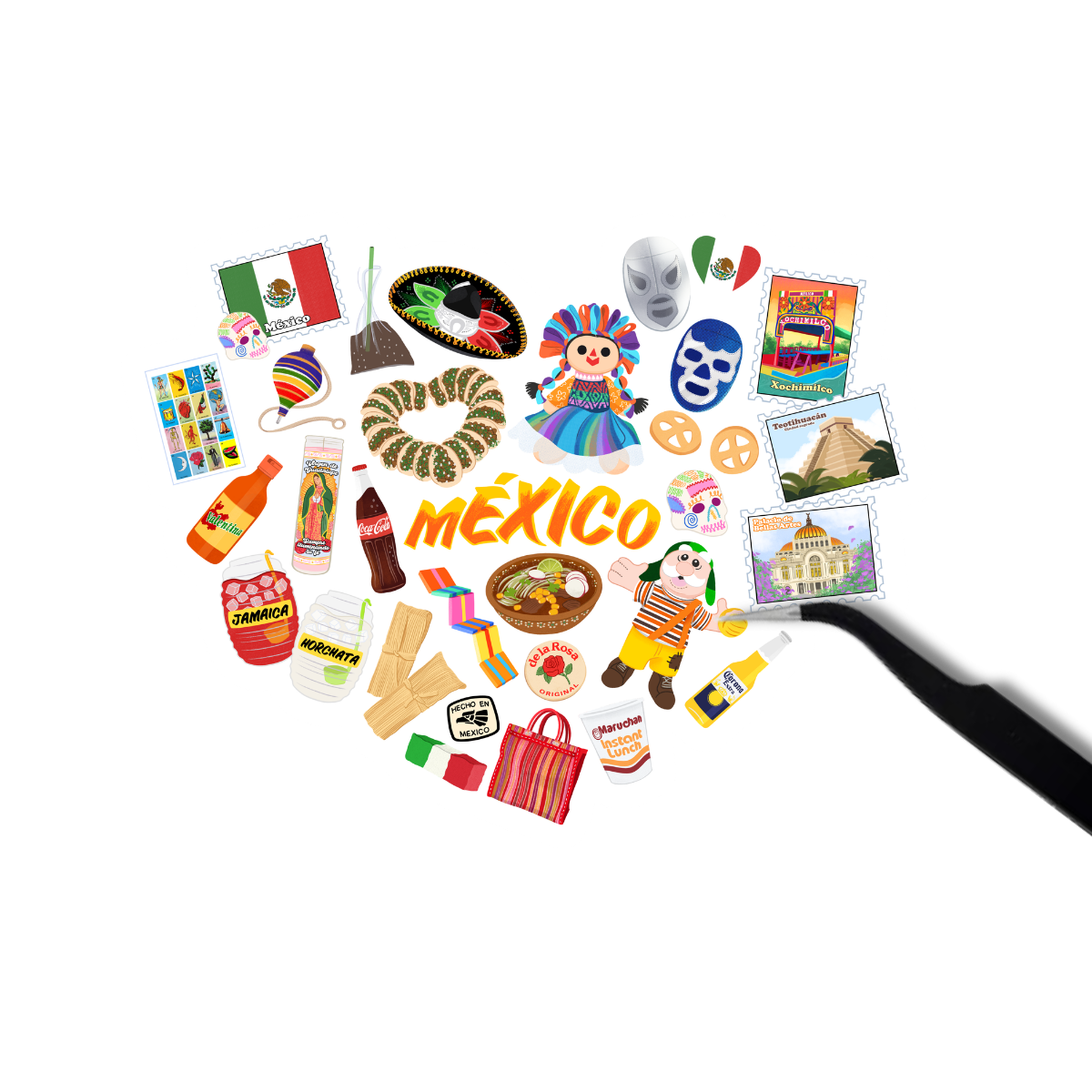 Mexico Heart Sticker