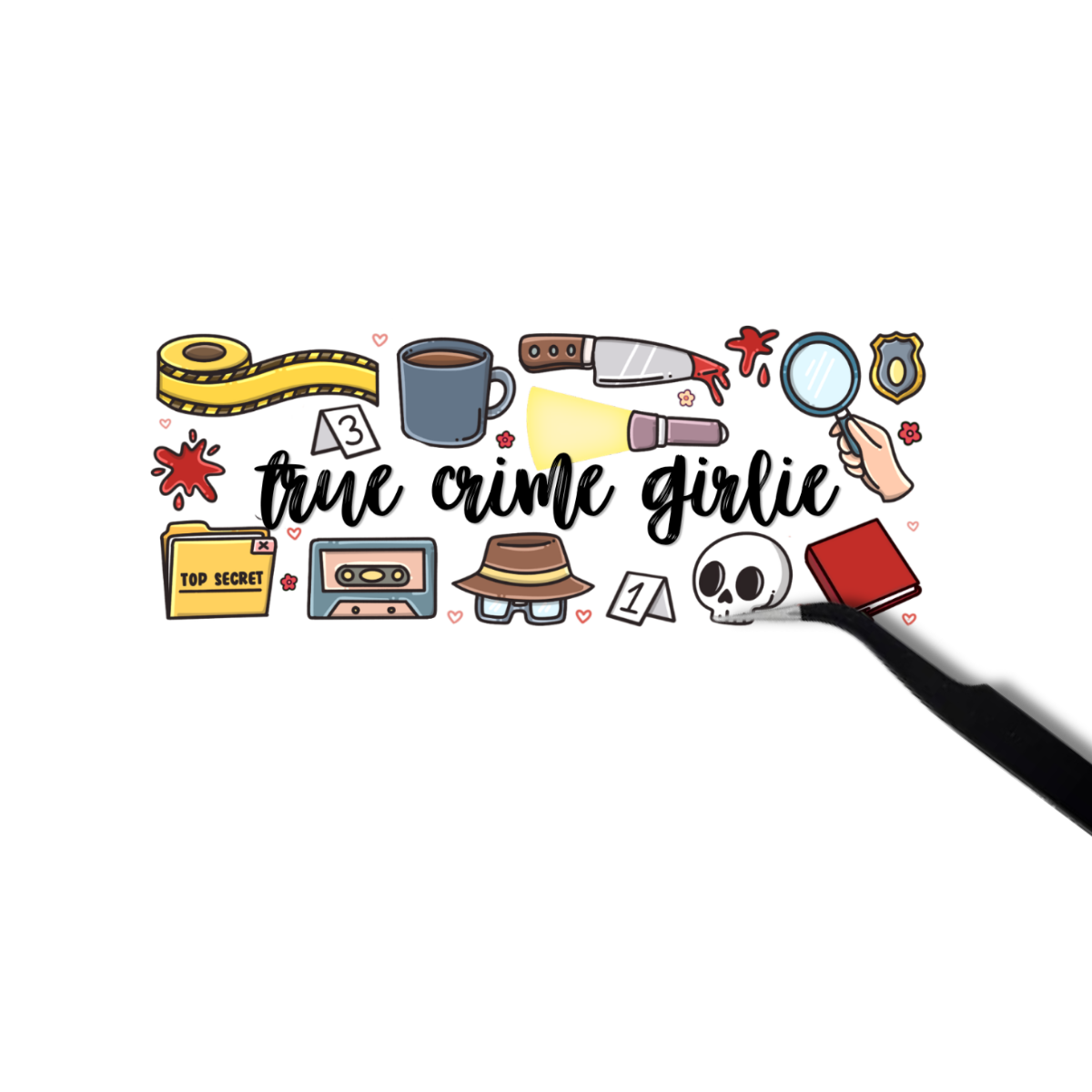 True crime girlie sticker