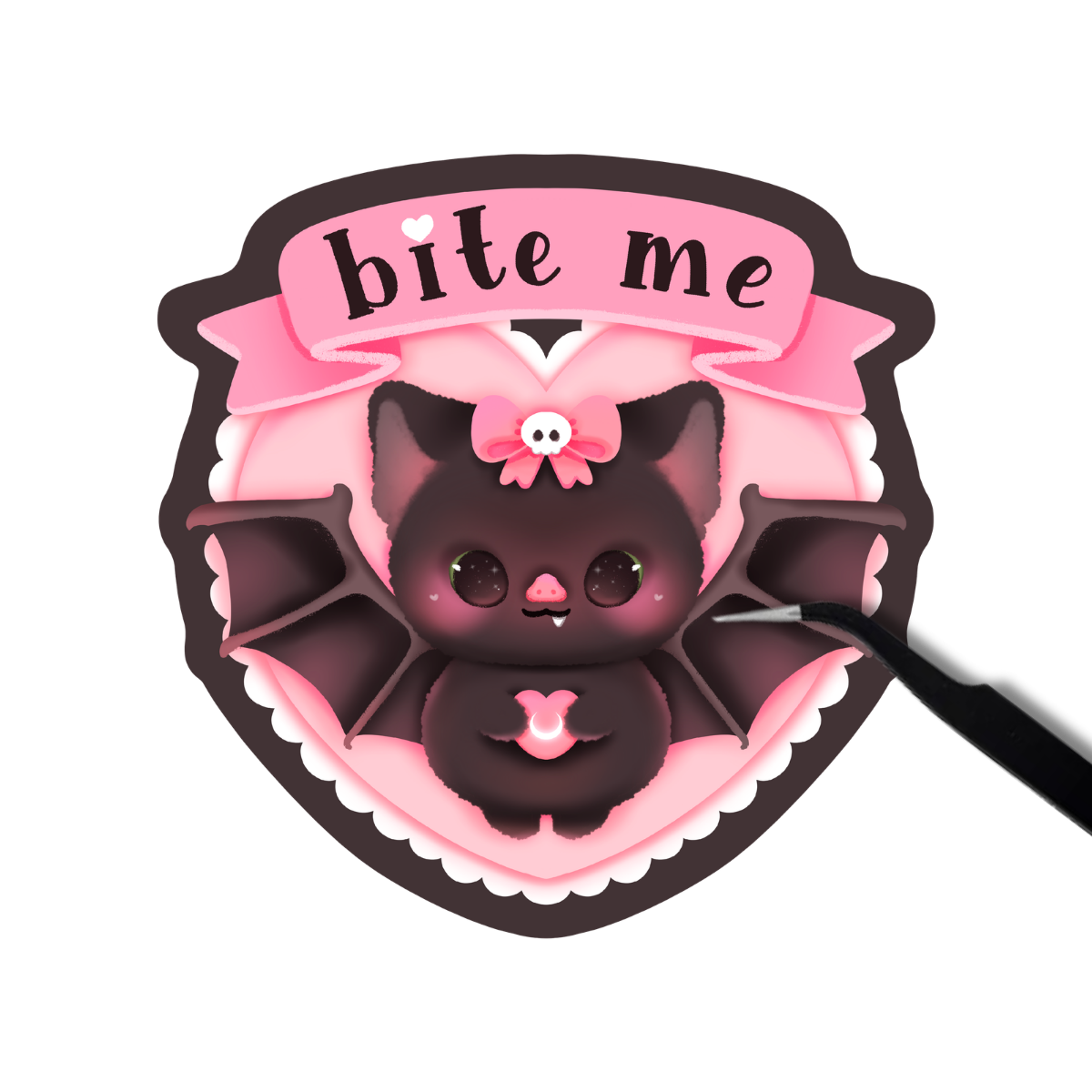 Bite me sticker