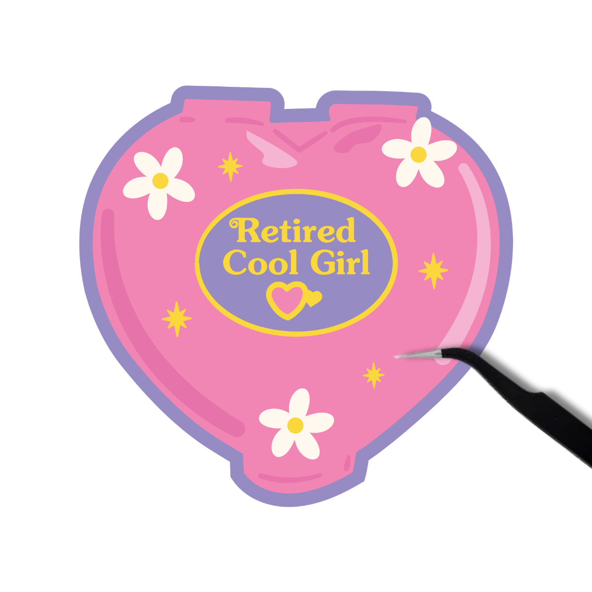 Retired Cool Girl Sticker