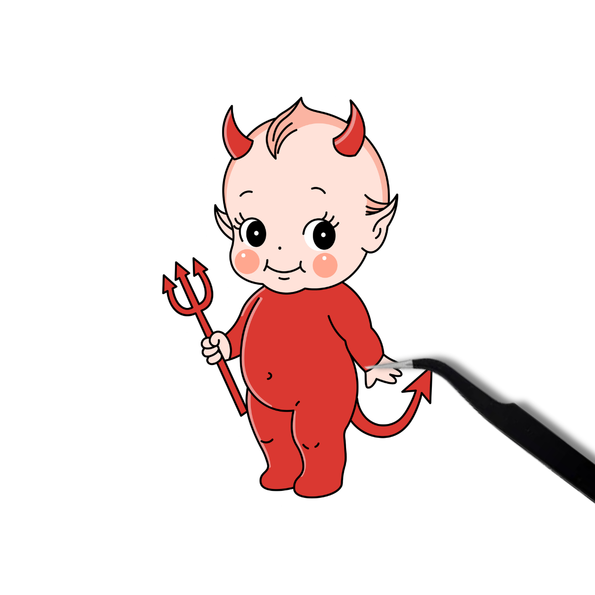 Devil Kewpie Sticker