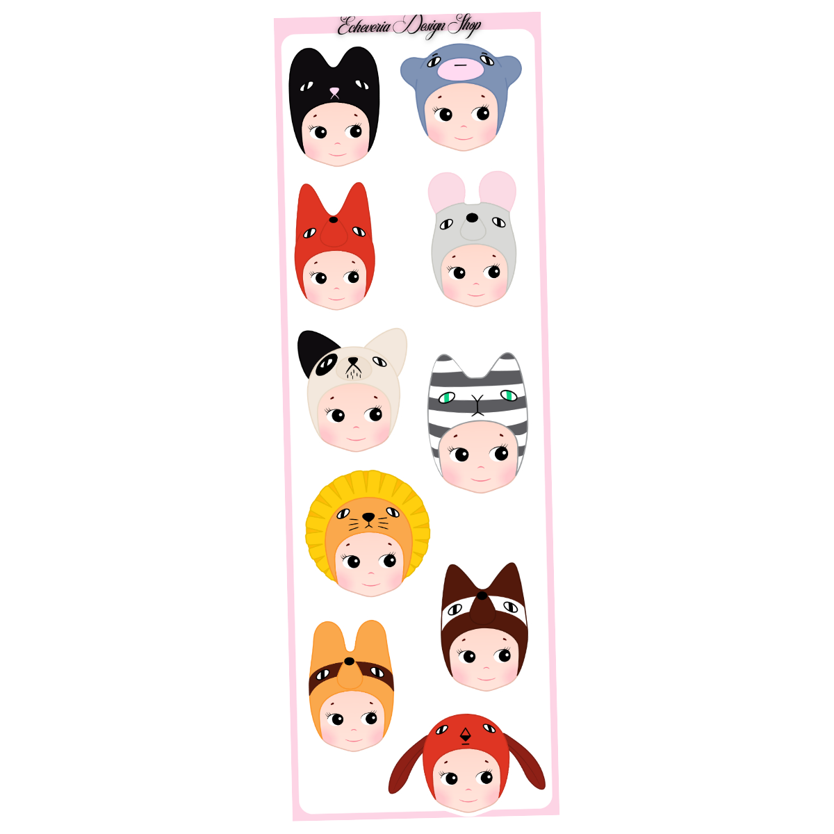 Sonny Monsters Head Mini Sticker Sheet