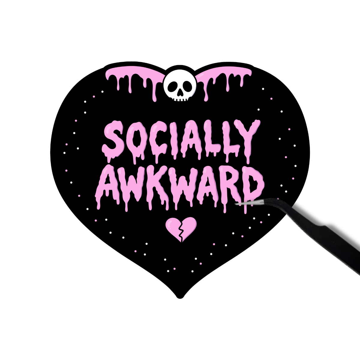 Socially awkward sticker