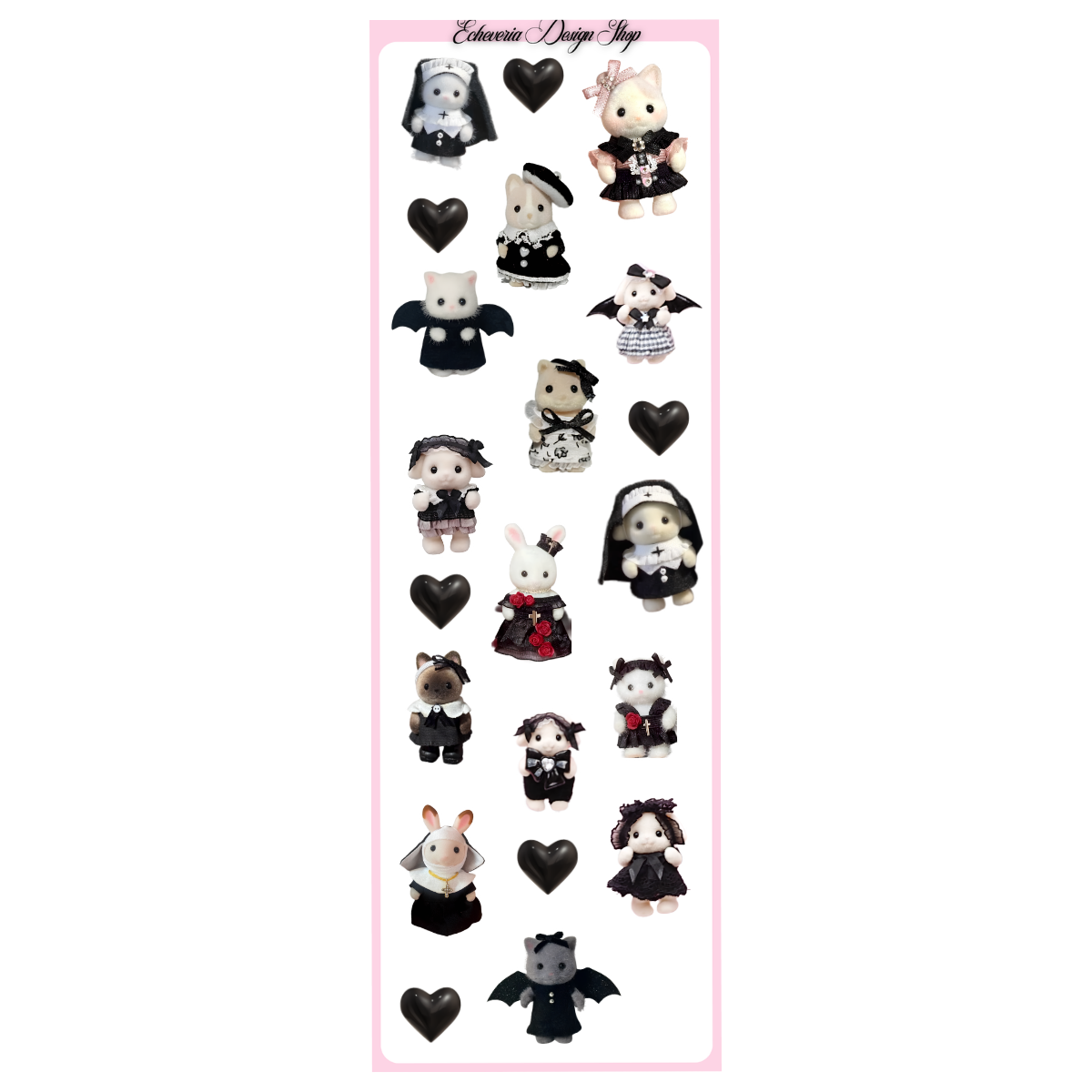 Goth Critters Mini Sticker Sheet
