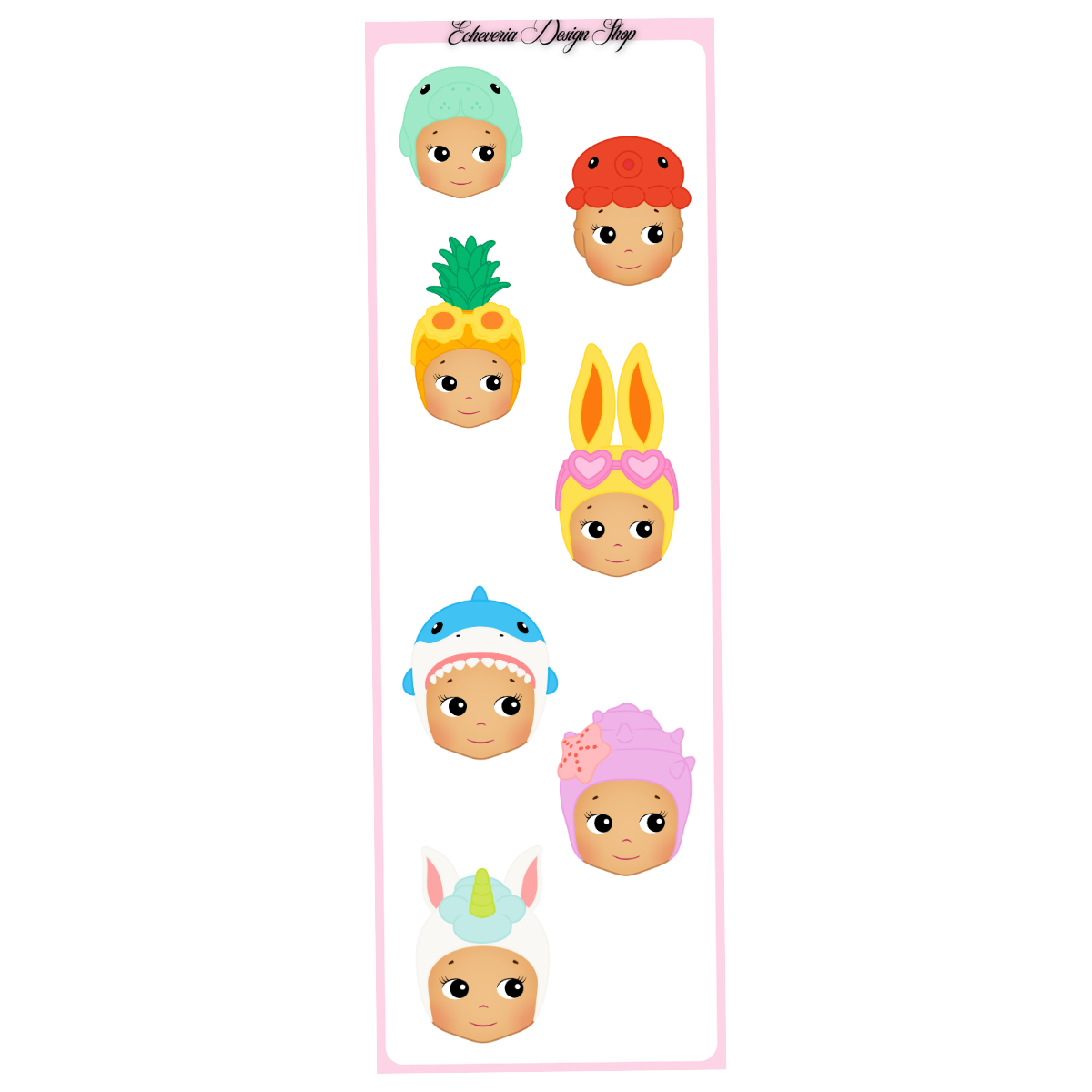 Sonny Summer Head Mini Sticker Sheet