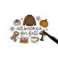 All booked for fall sticker