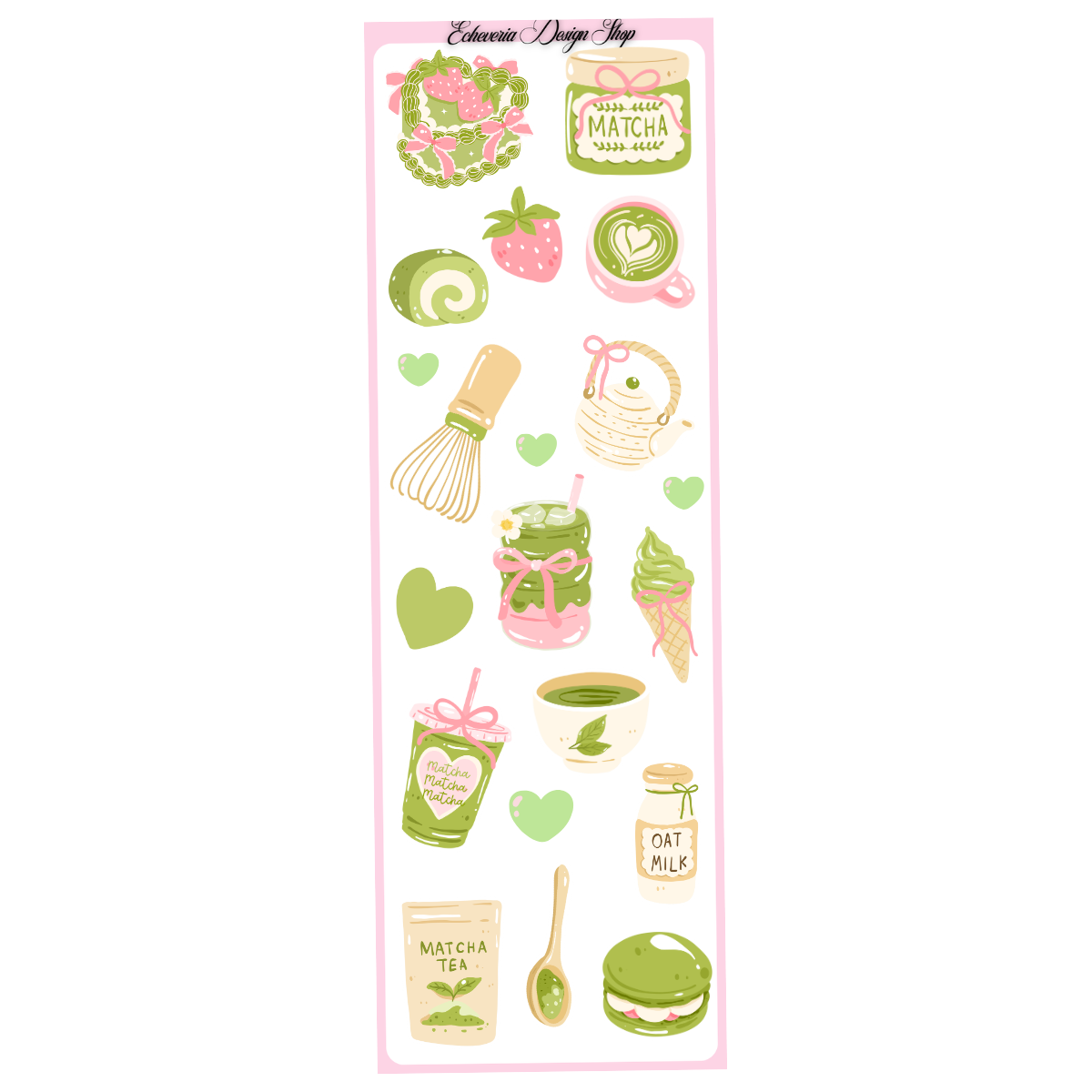 Matcha Clipart Mini Sticker Sheet