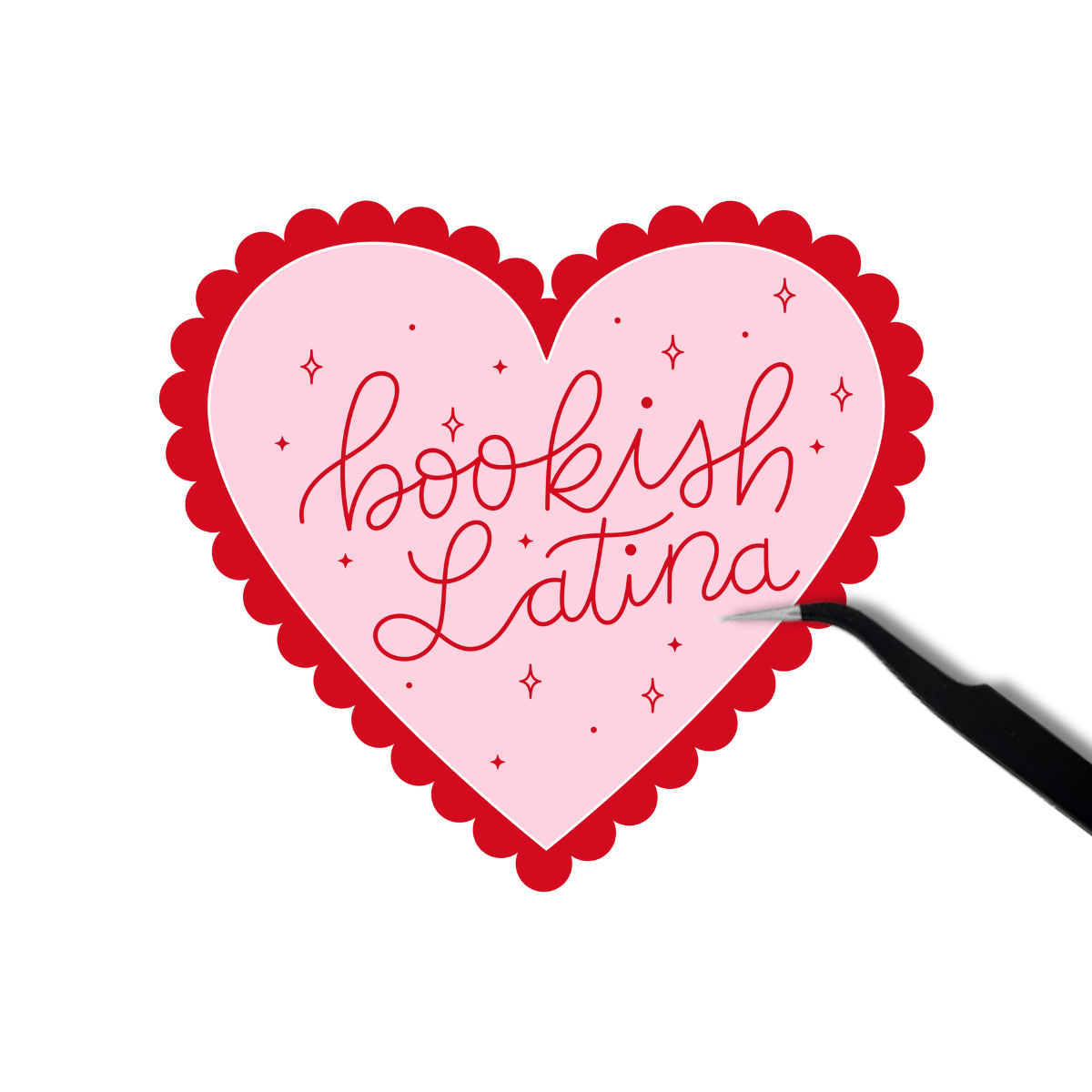 Bookish Latina Red Sticker