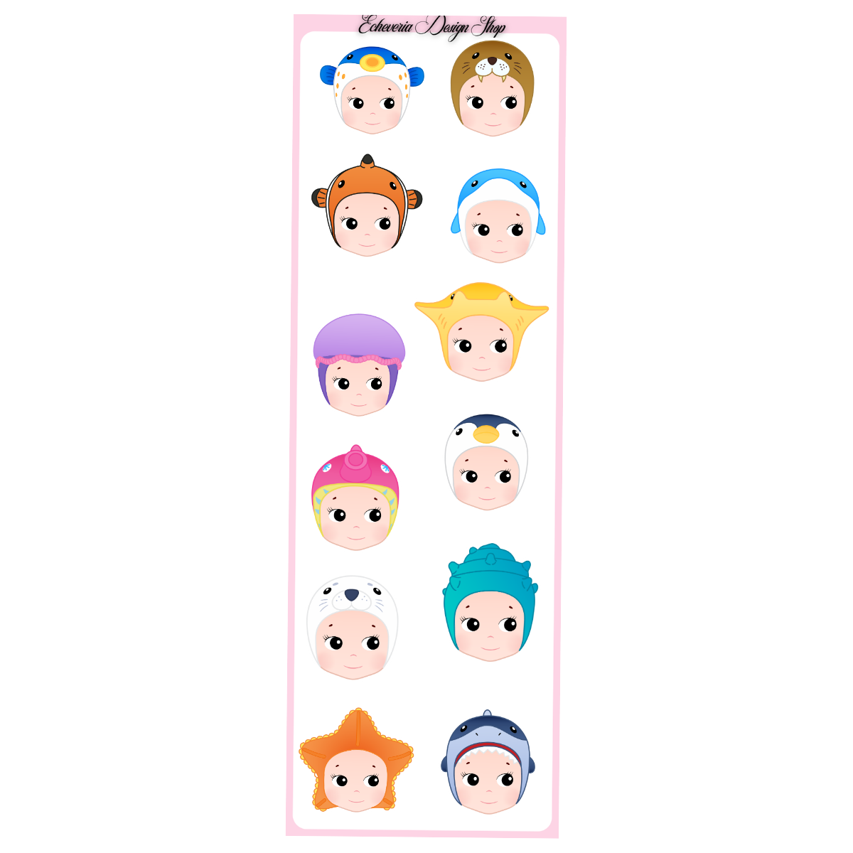 Sonny Marine Head Mini Sticker Sheet