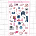 Pink Denim Sticker Sheet